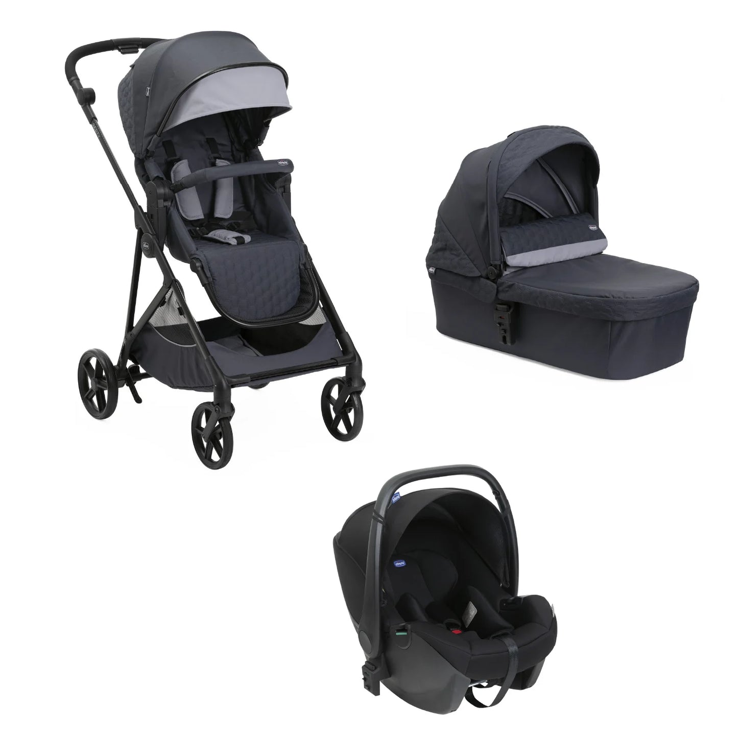 Pack poussetteTrio Seety avec Kory Essential Chicco