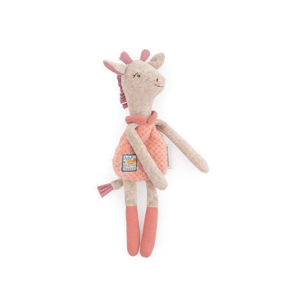 Doudou-hochet girafe Moulin Roty Sous mon baobab - L'Atelier Des Tout-Petits