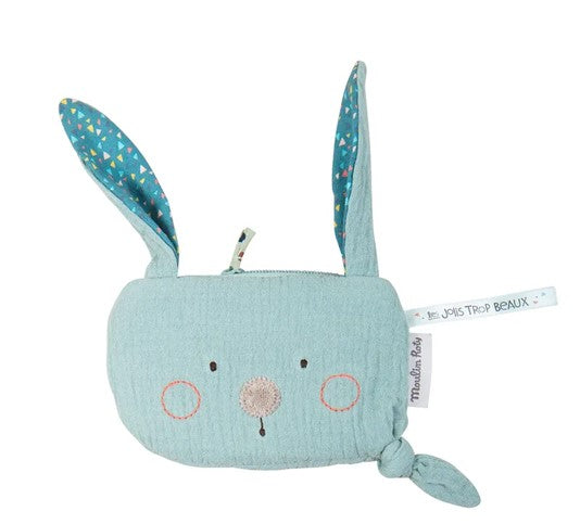 Petit portefeuille souris pour bébé Moulin Roty - L'Atelier Des Tout-Petits