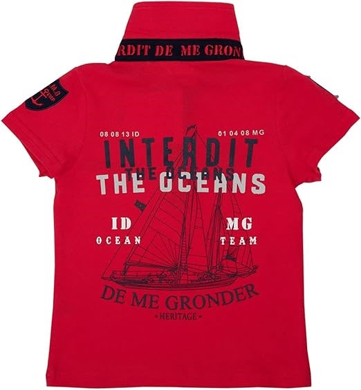 Polo Interdit De Me Gronder Océan rouge