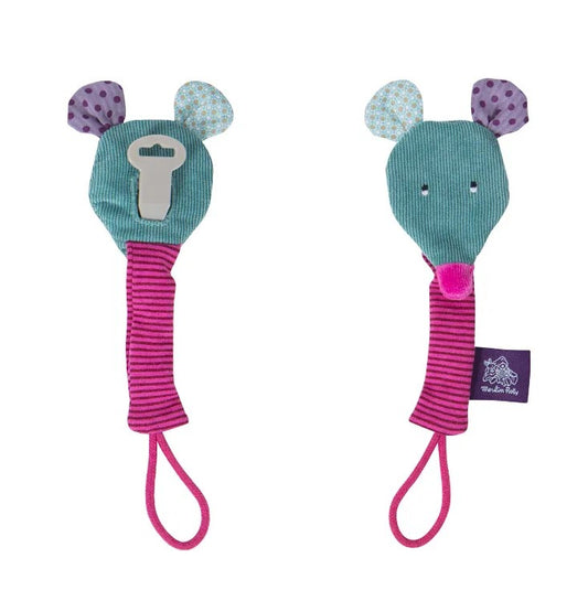 Attache sucette bébé Moulin Roty souris - L'Atelier Des Tout-Petits