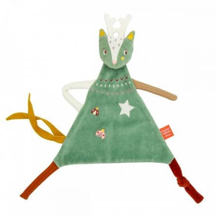 Doudou bébé L'Oiseau Bateau Z'anepasperdre Daim Vert - L'Atelier Des Tout-Petits