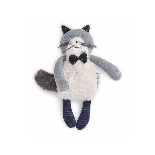 Doudou miniature Moulin Roty chat Fernand Les Moustaches - L'Atelier Des Tout-Petits