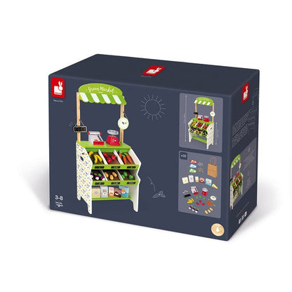 Épicerie enfant Janod Green Market (jeu d'imitation) - L'Atelier Des Tout-Petits