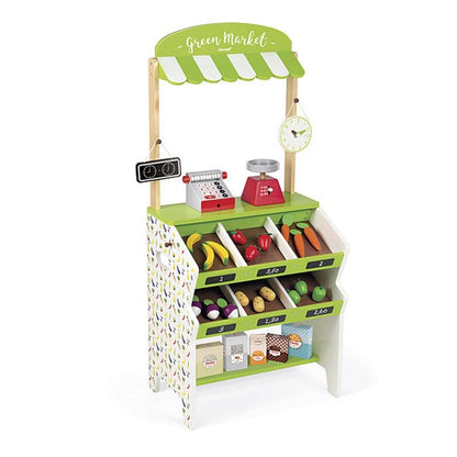 Épicerie enfant Janod Green Market (jeu d'imitation) - L'Atelier Des Tout-Petits