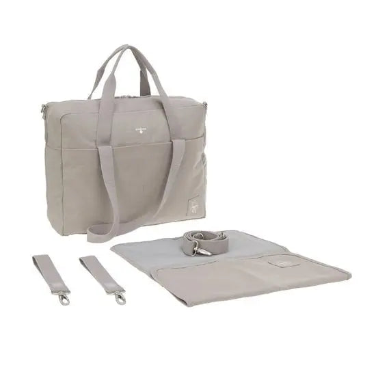 Sac à langer Lässig Coton Essential green label taupe - L'Atelier Des Tout-Petits