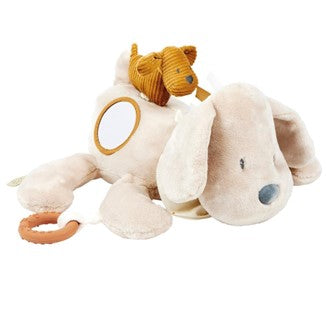 Nattou Charlie chien beige peluche d'éveil - L'Atelier Des Tout-Petits