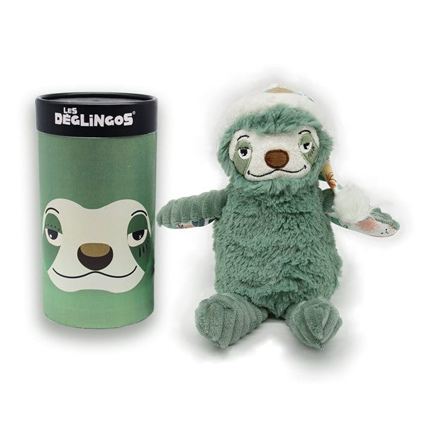 Peluche bébé Petit Simply Les Déglingos Chillos le paresseux Vert - L'Atelier Des Tout-Petits