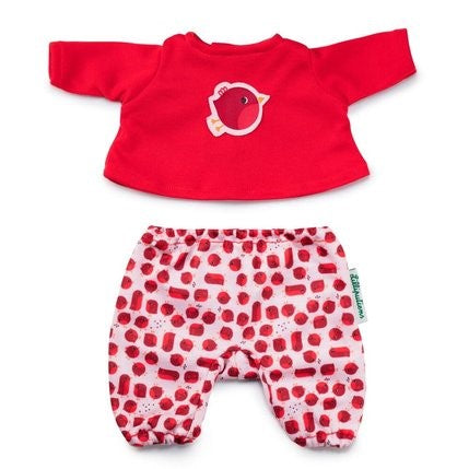 Pyjama Lilliputiens Robin Rouge-gorge pour poupée 36 cm - L'Atelier Des Tout-Petits