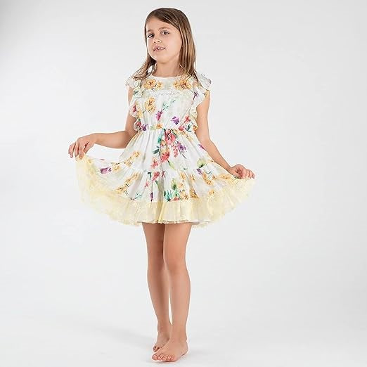 Robe fille Interdit de me gronder Summer imprimé fleur