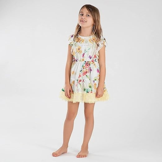 Robe fille Interdit de me gronder Summer imprimé fleur
