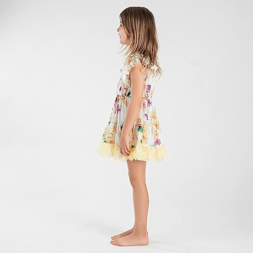 Robe fille Interdit de me gronder Summer imprimé fleur