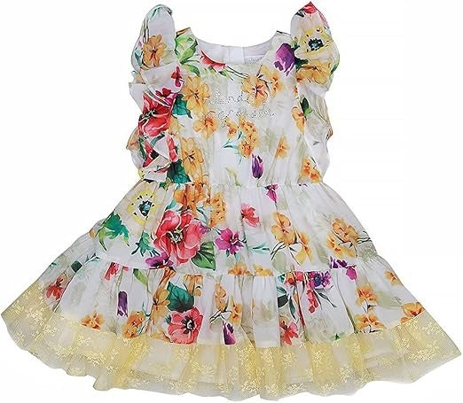 Robe fille Interdit de me gronder Summer imprimé fleur