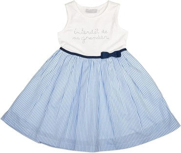 Robe fille Interdit de me gronder Sunny bleu ciel - L'Atelier Des Tout-Petits