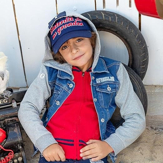 Gilet Interdit De Me Gronder Swag rouge logo bleu