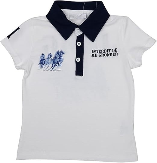 Ecrufarbenes „Freedom No Scolding Me“-Poloshirt
