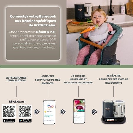 Robot multifonction Béaba Babycook Smart Gris Anthracite