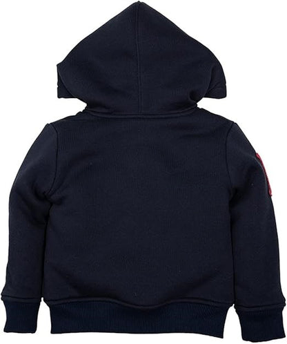 Rika – Marineblaues Sweatshirt „No Scolding Me“ mit Reißverschluss