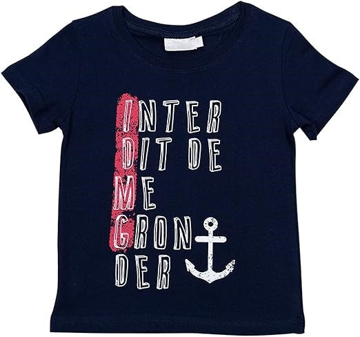 IDMG – T-Shirt „No Scolding Me“ in Marineblau