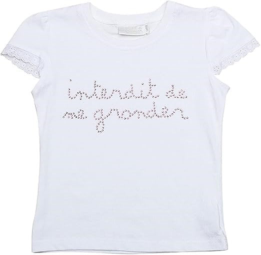 T-Shirt No Scolding Me Strassita weiß Fuchsia Strass