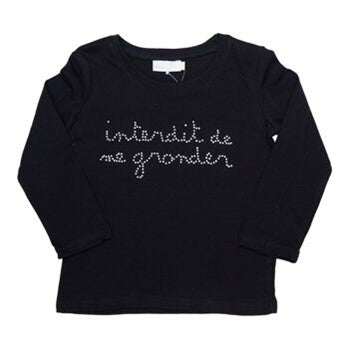 Langærmet T-shirt med logo, No Scolding Me Metal