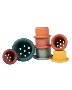 Tasse jouets de bain à empiler Bo Jungle Cool Classic