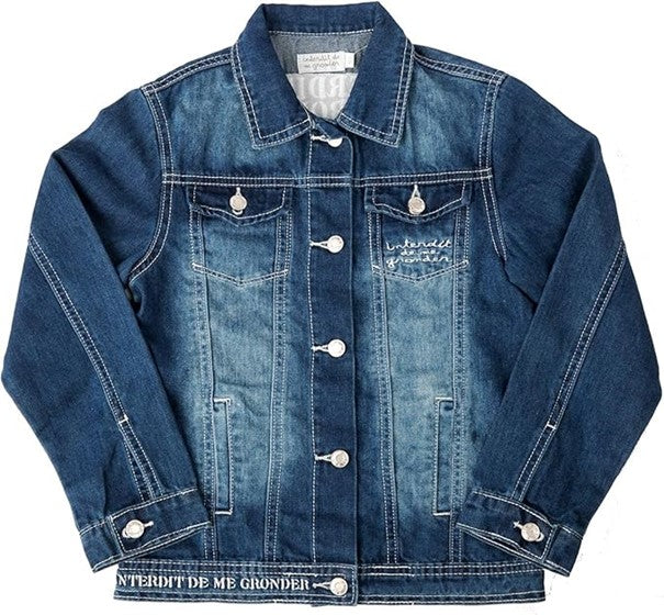 Lionissima Marineblaue Jeansjacke für Mädchen