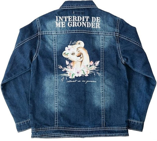 Lionissima Marineblaue Jeansjacke für Mädchen