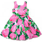 Mädchenkleid „Forbidden To Scold Me“ mit Blumendruck