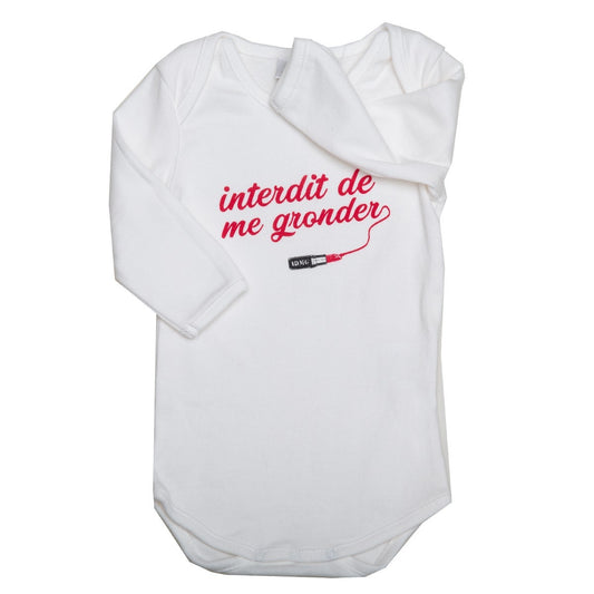 Baby Body Forbidden to Scold Me Little Pretty weiß rotes Logo