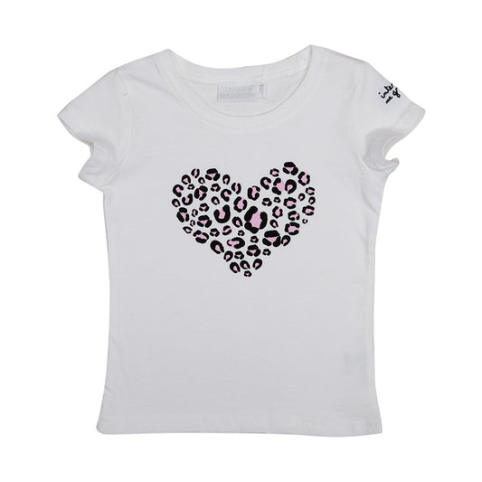 Forbidden To Scold Me Love – T-Shirt in Weiß mit Leopardenmuster