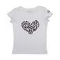 Forbidden To Scold Me Love T-shirt i hvidt leopardprint