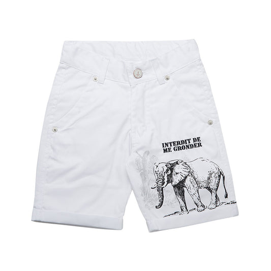 Weiße Shorts „Luck Forbidden To Scold Me“